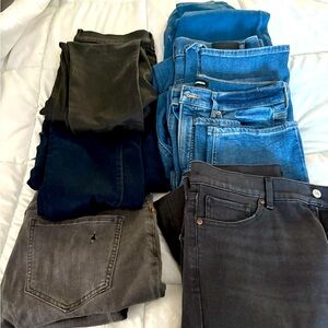 Seven pair of ladies express jeans, size 10.